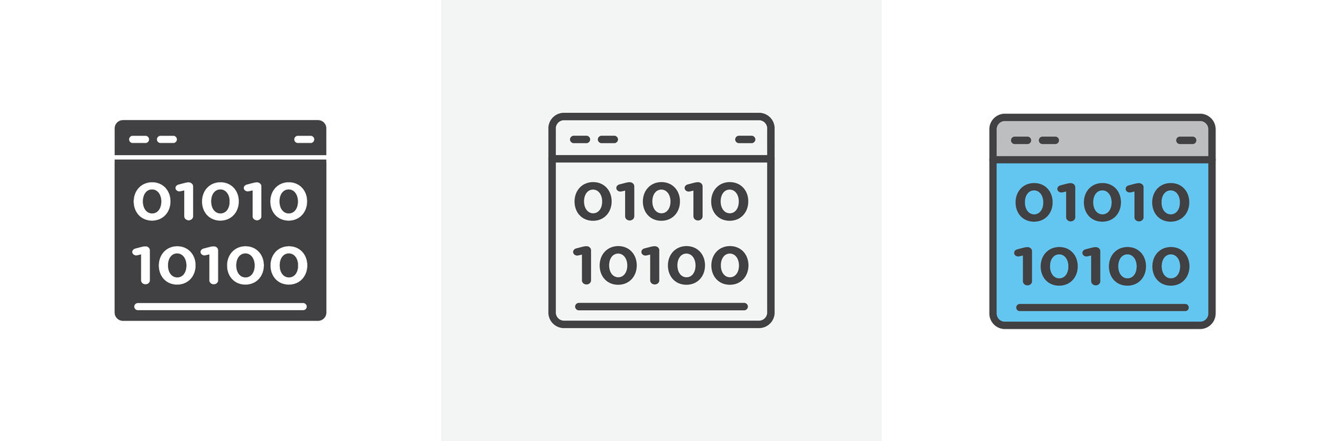 Binary code icon 46029560 Vector Art at Vecteezy