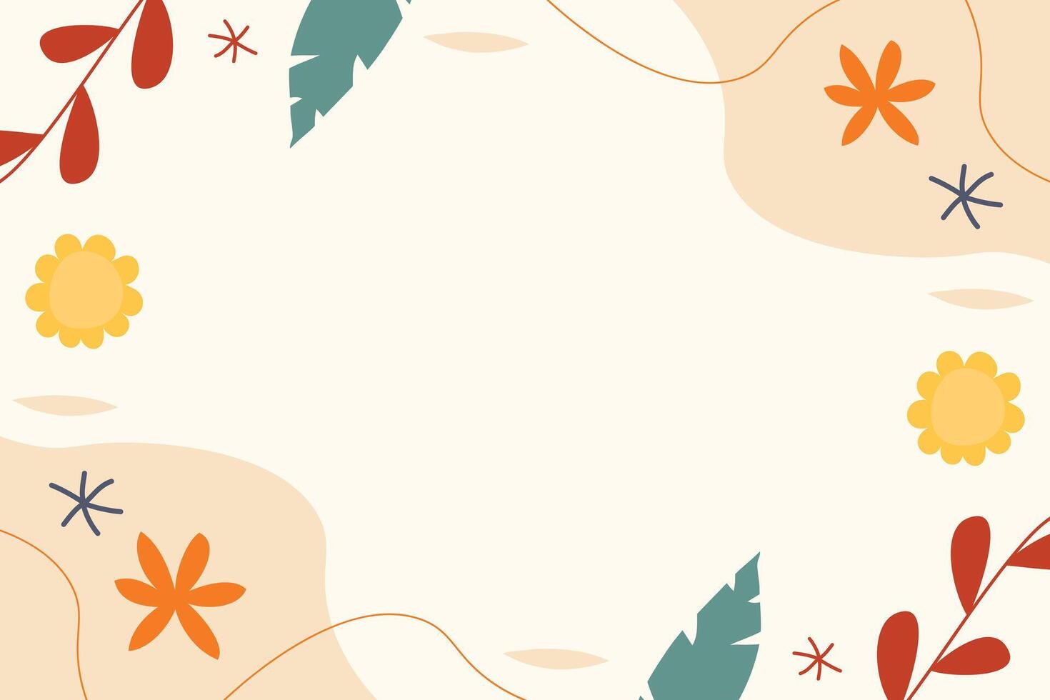 Simple Summer Leaf Autumn Leaf Element Background Template vector