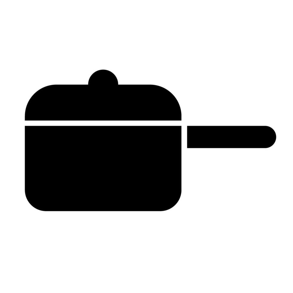 Pot with handle silhouette icon vector