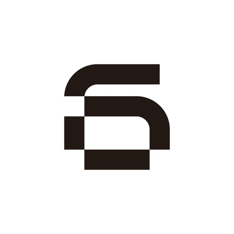 letter g pixels motion logo vector