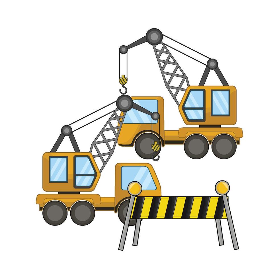 illustration of crane truck vector