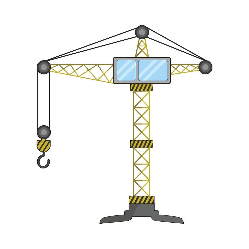 illustration of tower crane vector
