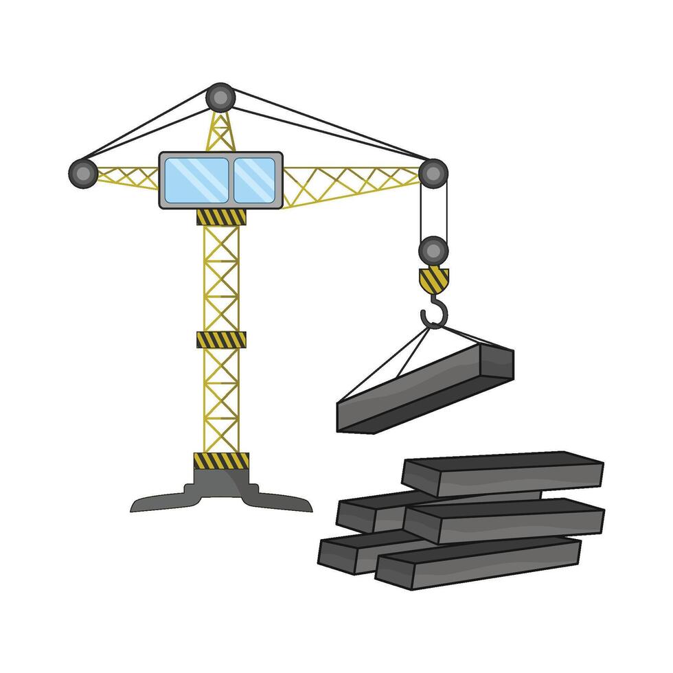 illustration of crane vector