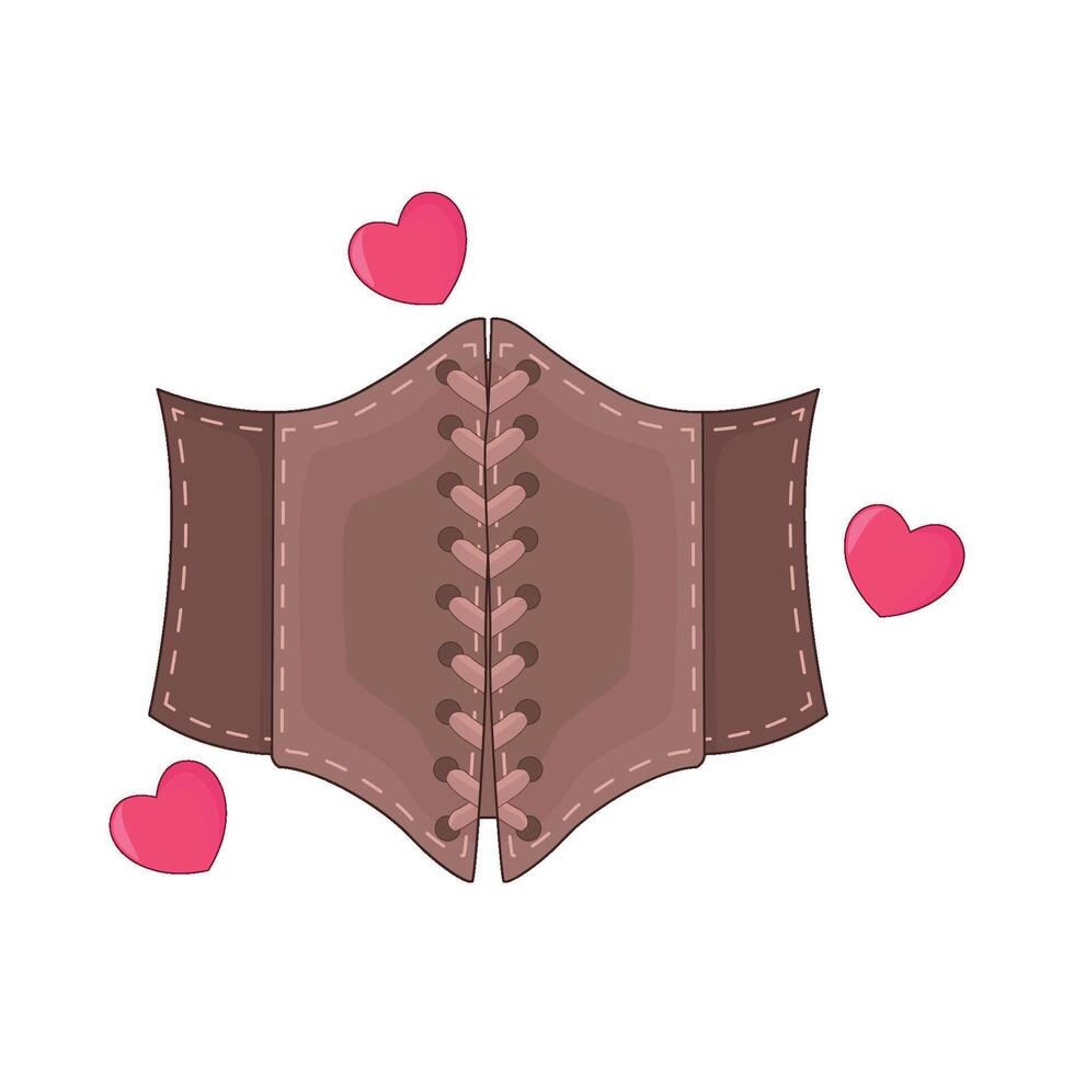 illustration of corset belt vector
