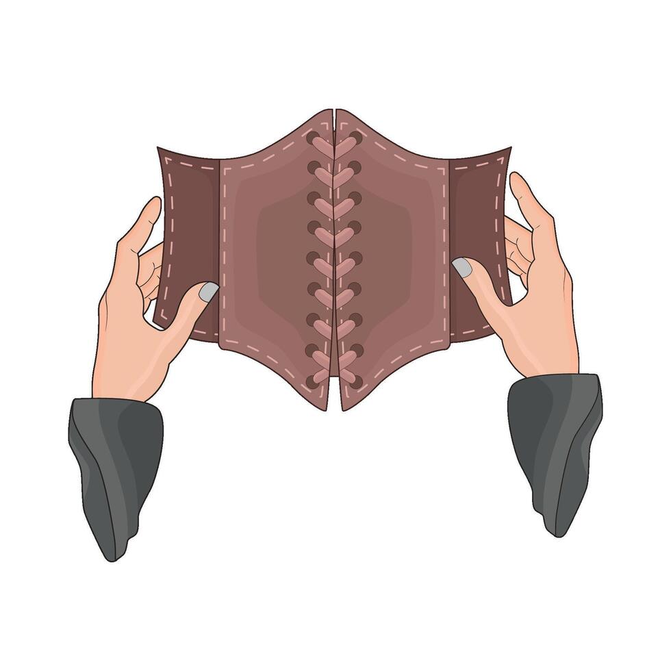 illustration of corset belt vector