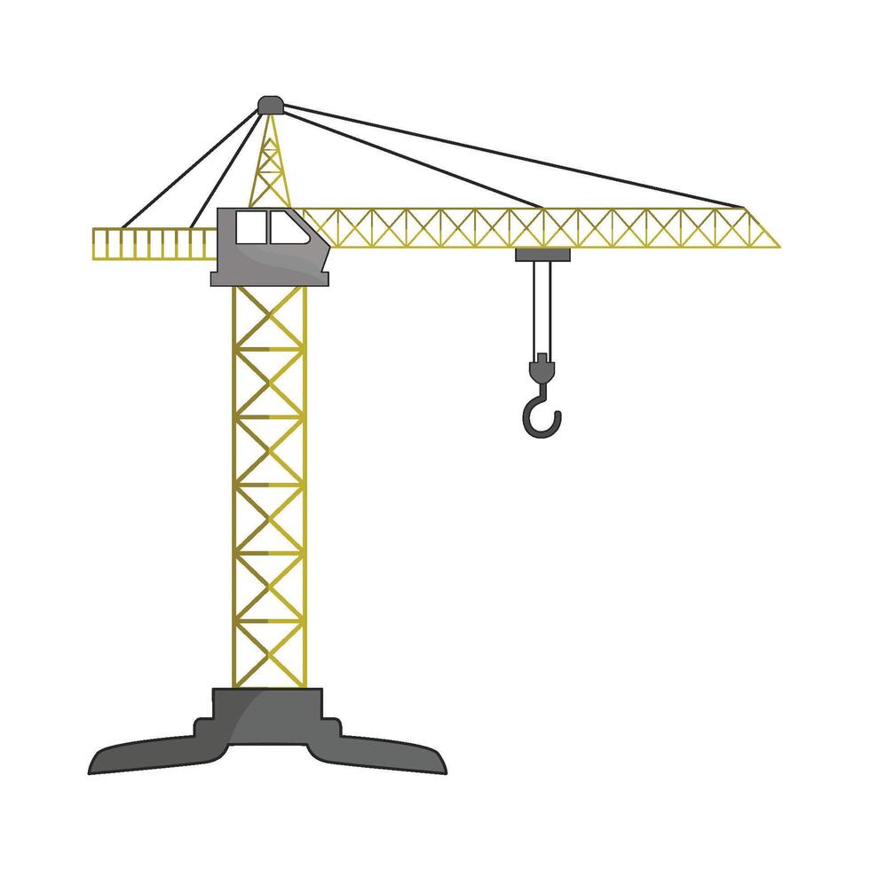illustration of tower crane vector