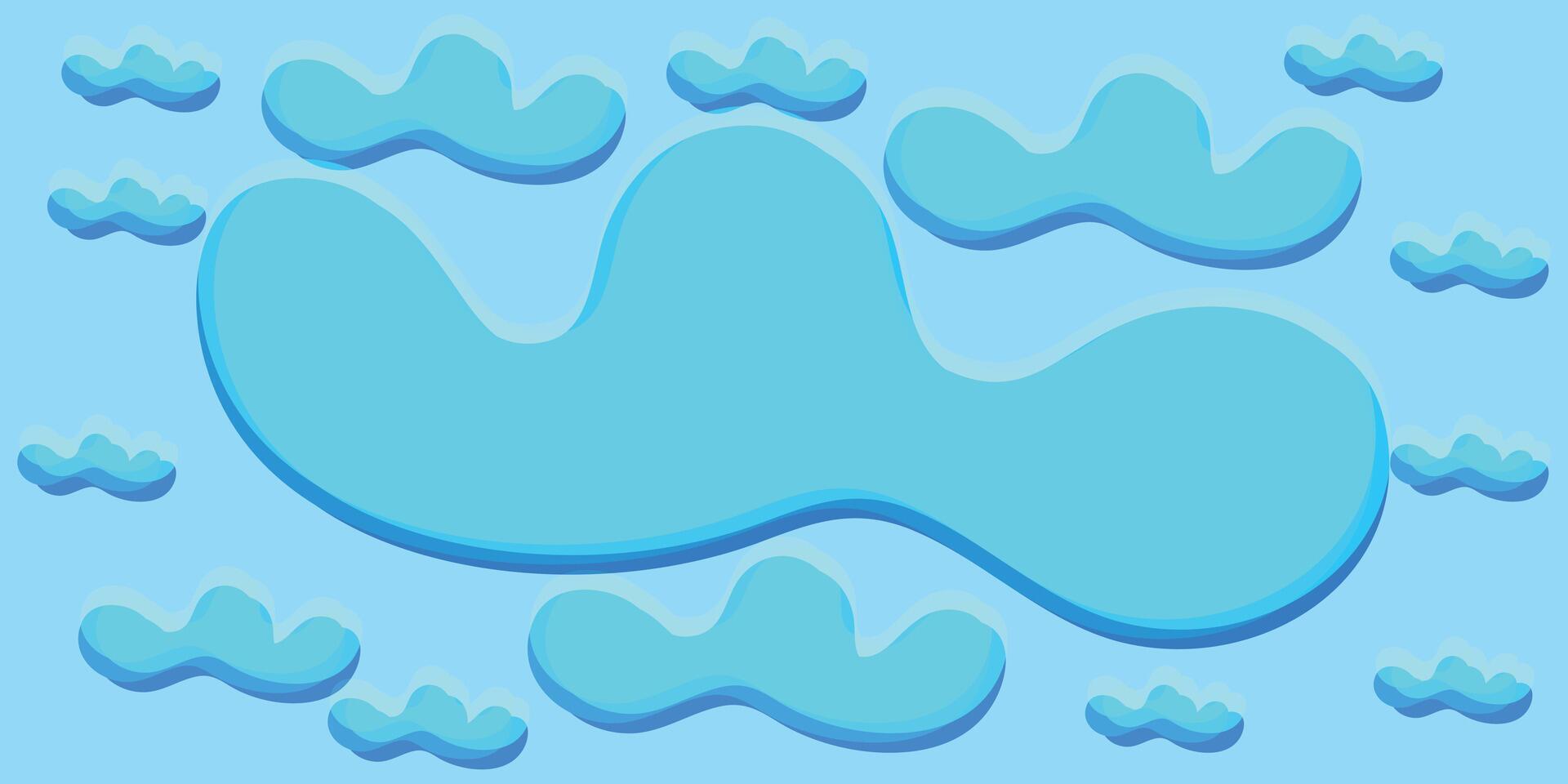 Blue cloud in the sky for background design. vector