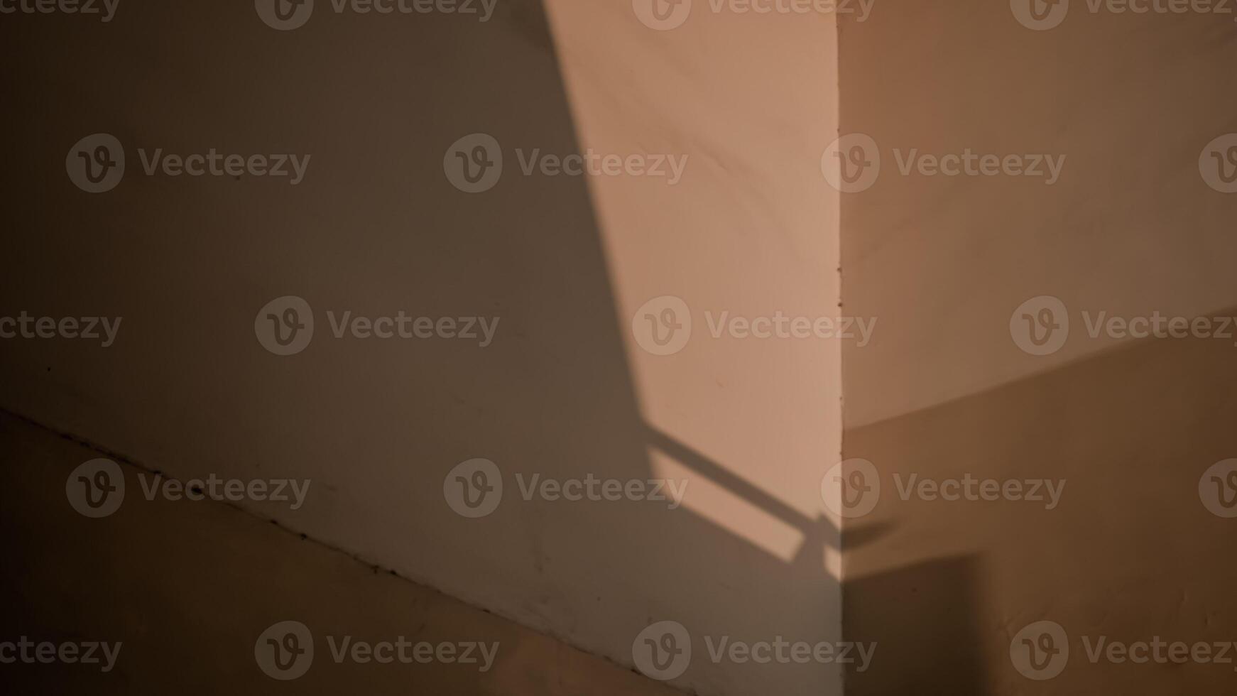 The shadow of the stairs on the wall in the afternoon photo