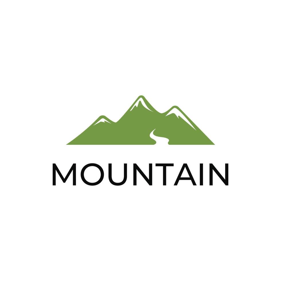Mountain lake logo design concept idea vector
