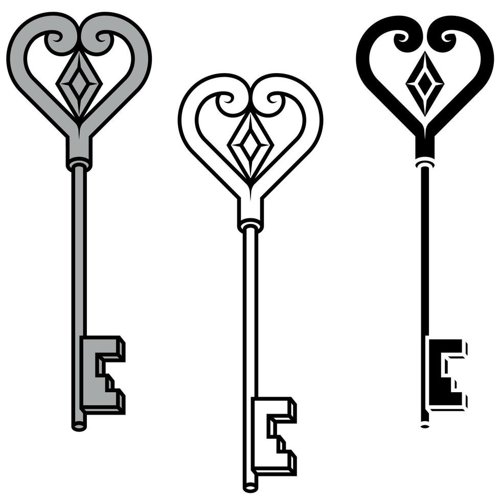 keys for old locks vector