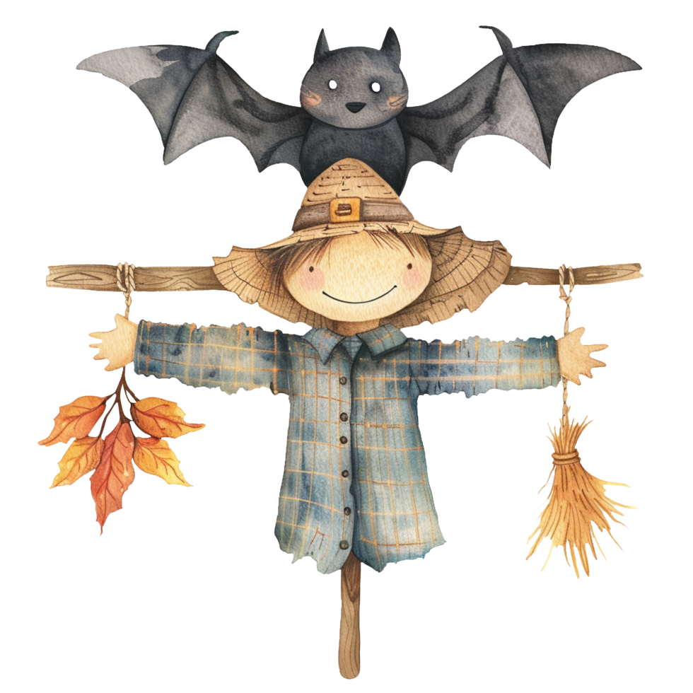 Bat and Hanged Scarecrow png
