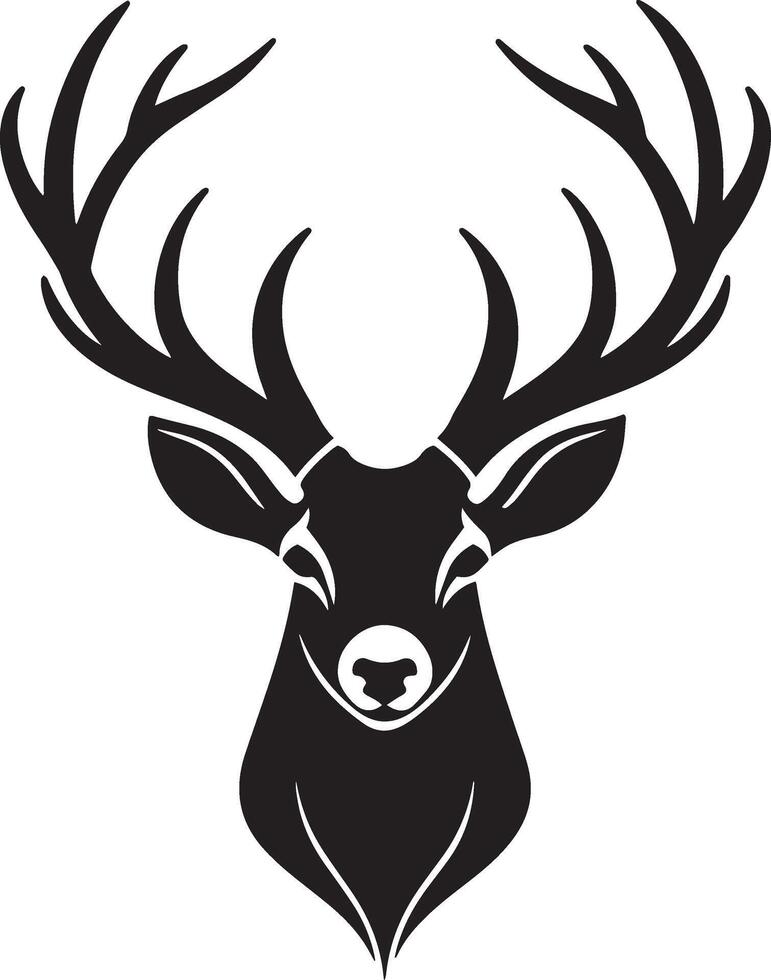 deer head silhouette vector