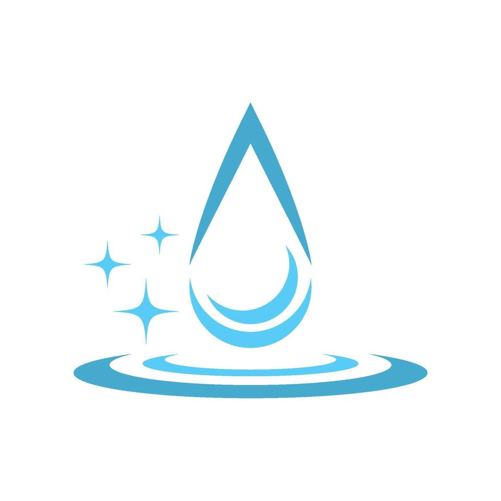 Clean water logo design vector