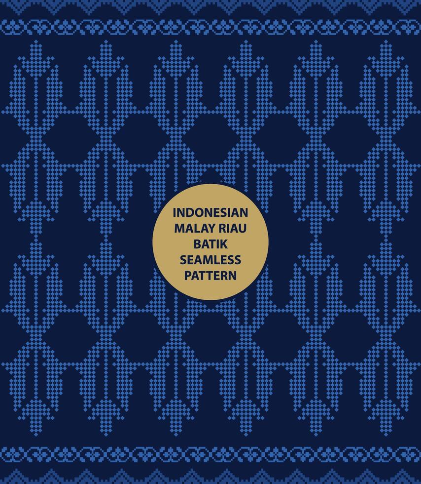 Indonesian malay riau batik seamless pattern vector