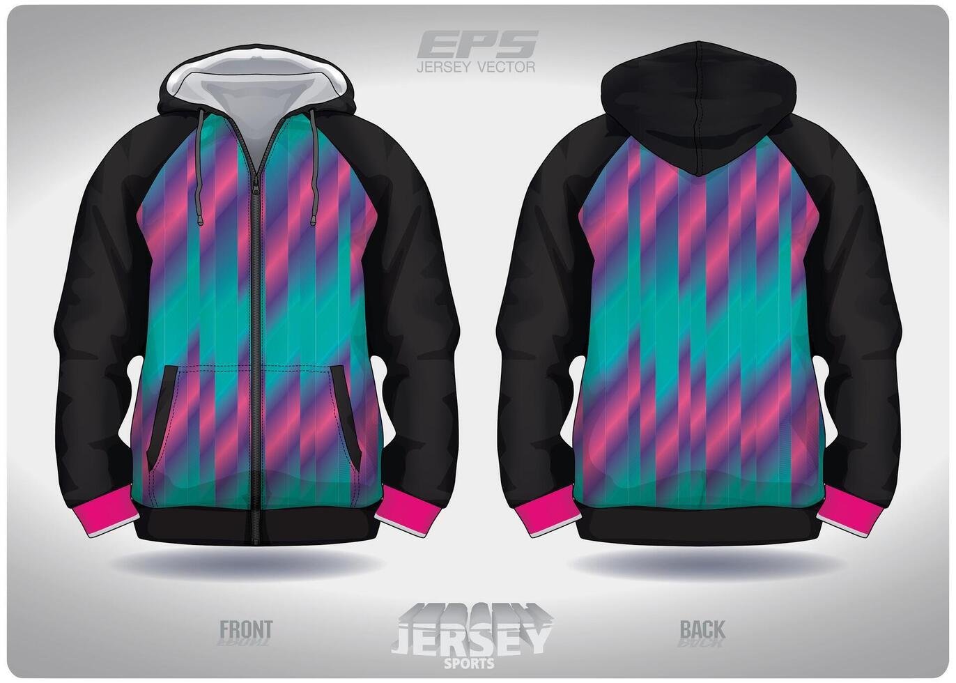 EPS jersey sports shirt .Northern lights pattern design, illustration, textile background for sports long sleeve hoodie vector