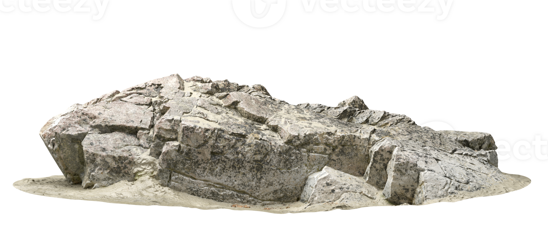 Realistic rock mountains shapes landscape cutout backgrounds 3d rendering png