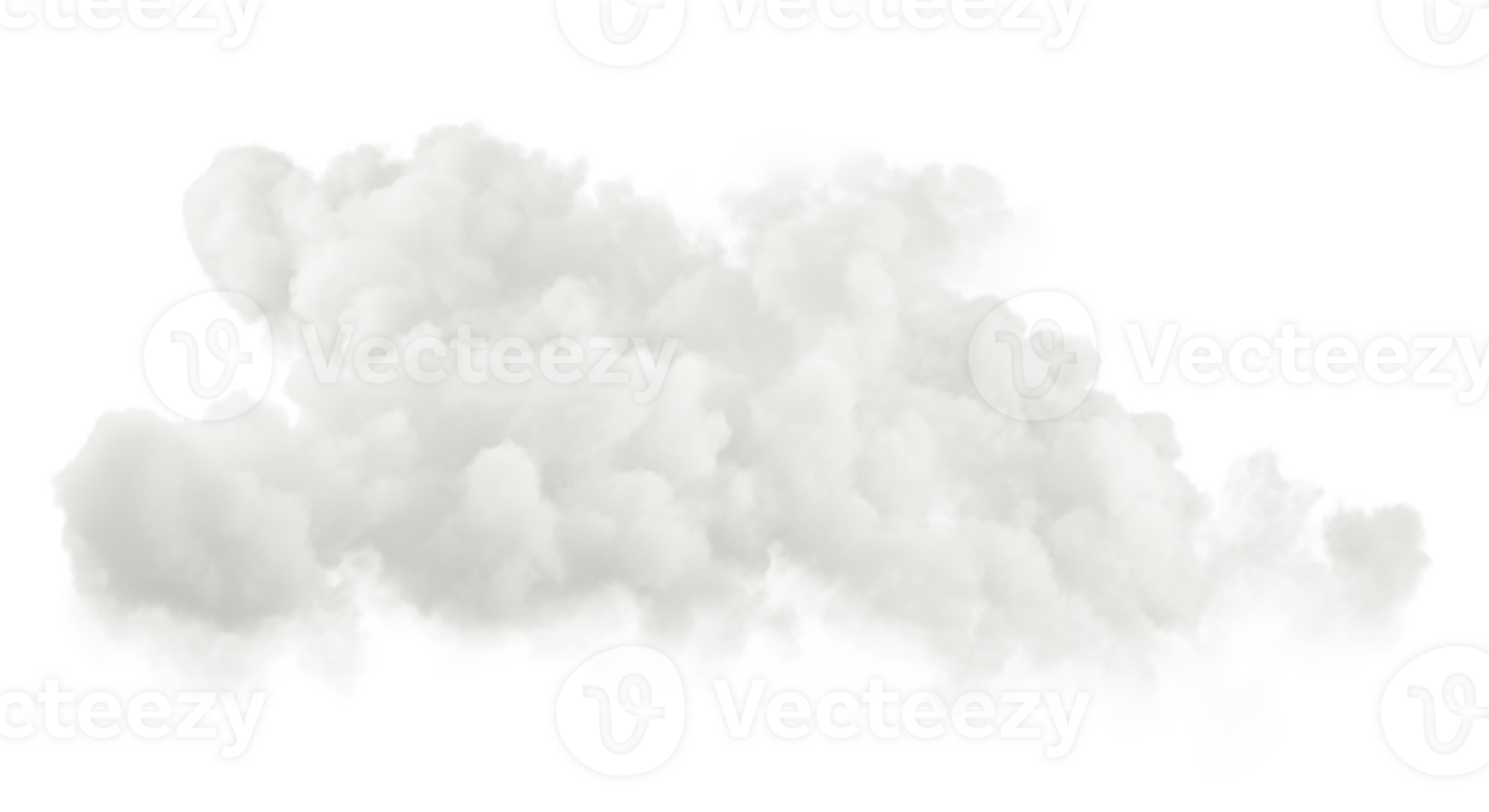Cutout soft clouds landscaped smooth effect 3d rendering png