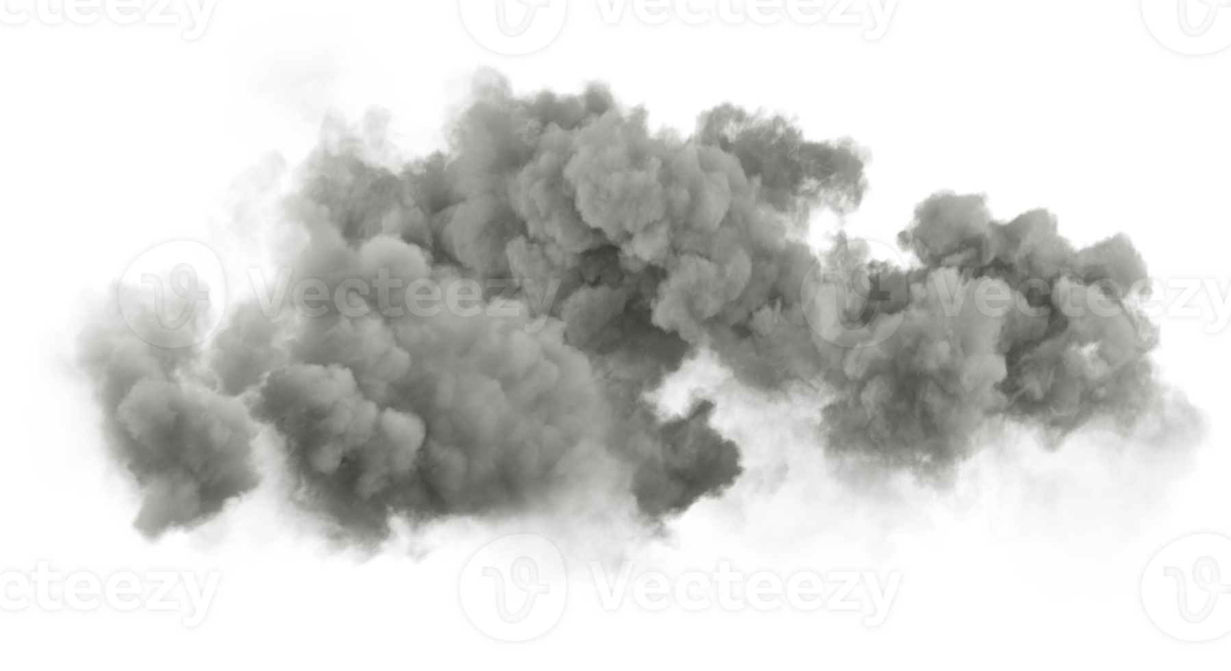 Cut realistic darkness cumulus puffy rain clouds 3d rendering png