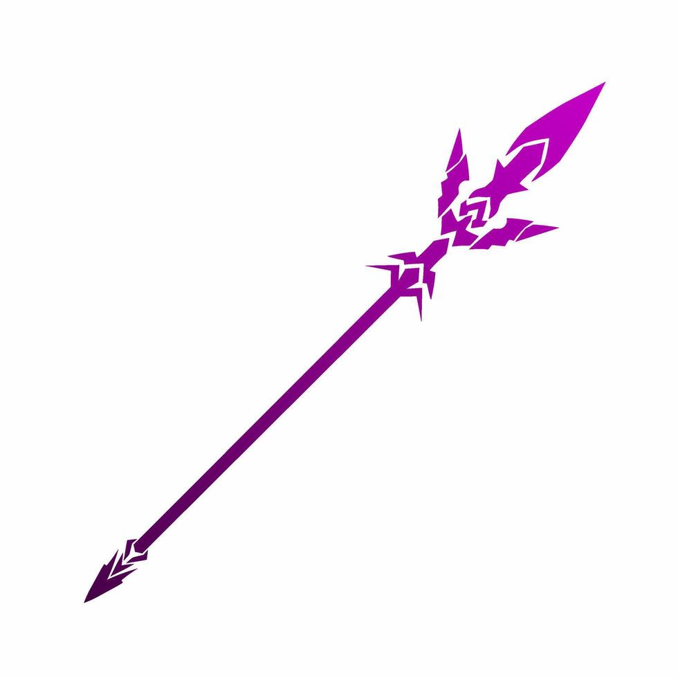 illustration graphic of tribal art abstract design spear weapon vector