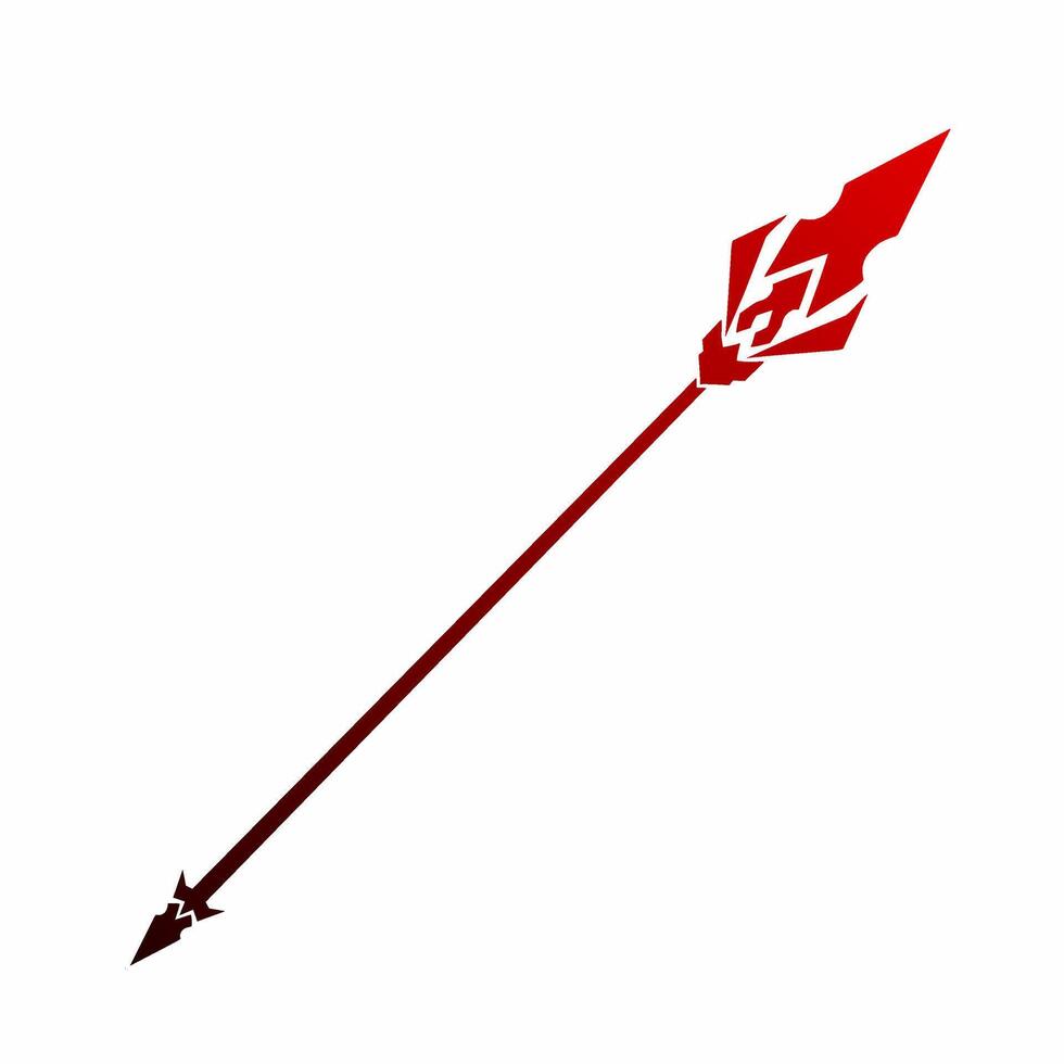 illustration graphic of tribal art abstract design spear weapon vector