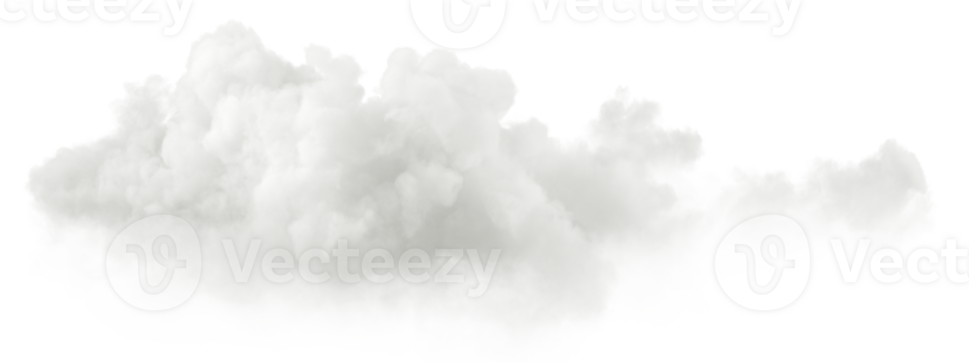 Clouds explode freedom shapes on transparent backgrounds 3d render png