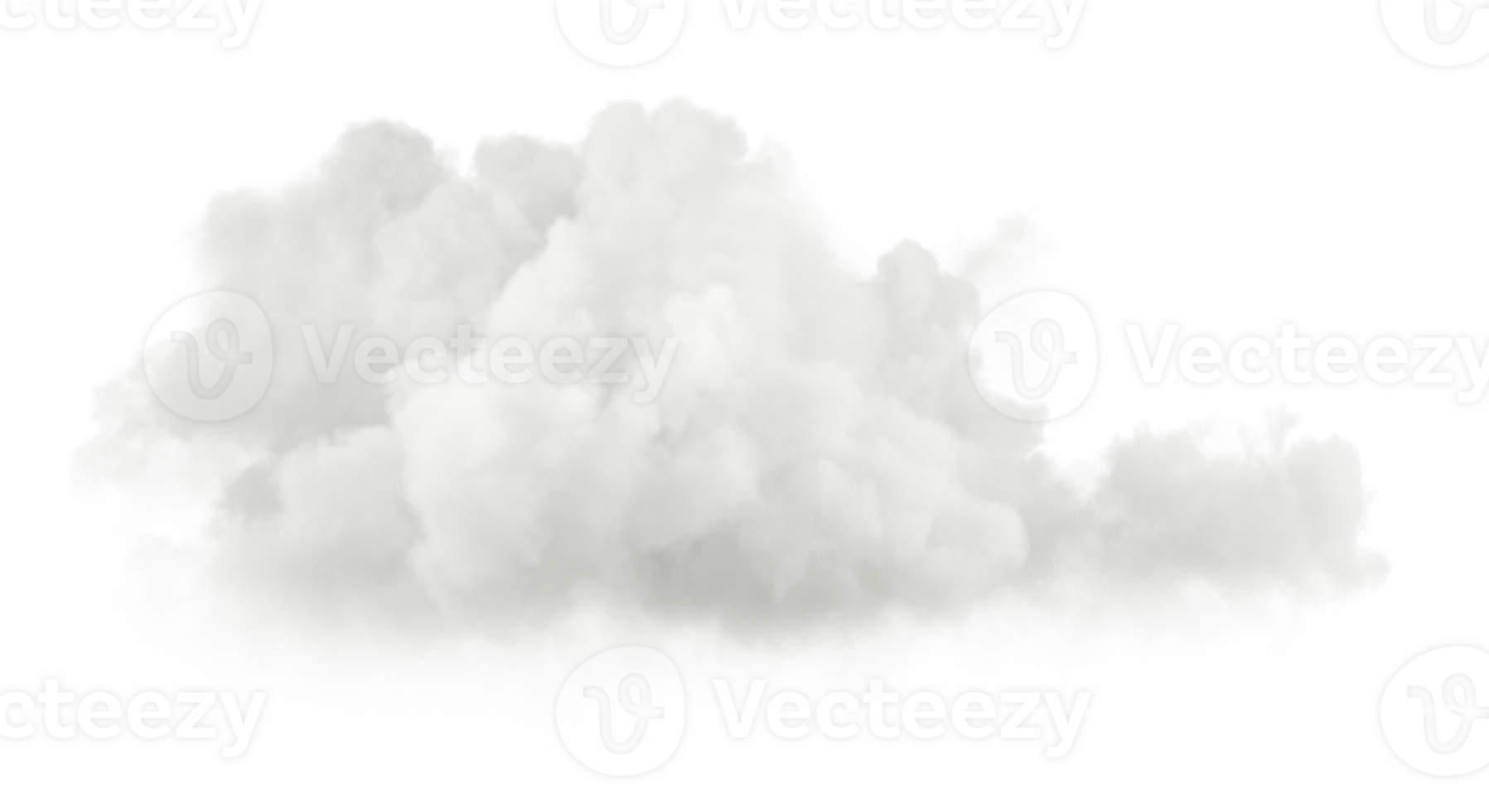 Smooth fluffy cloud explode shapes cut out backgrounds 3d rendering png