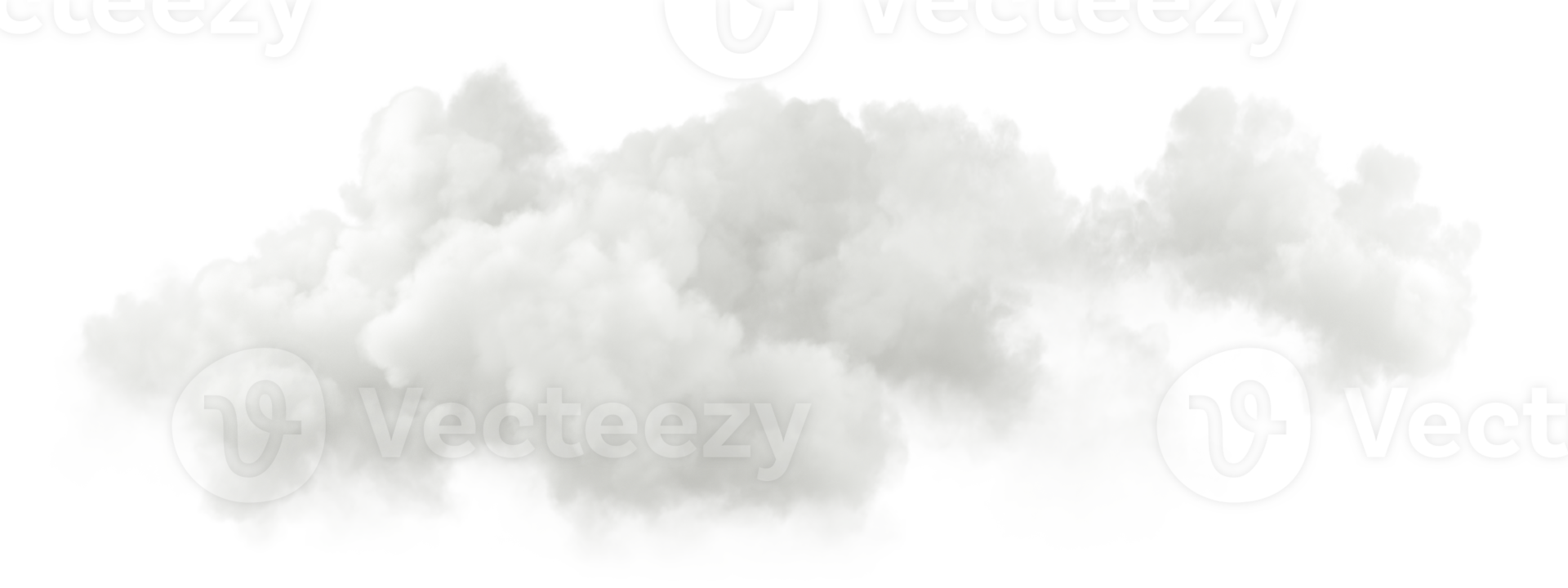 Clip art white clouds flowing isolate backgrounds 3d rendering png