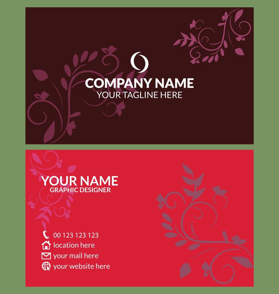 Professional creative business card design template vector
