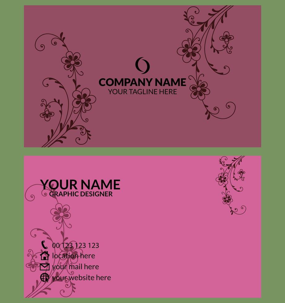 Professional creative business card design template vector