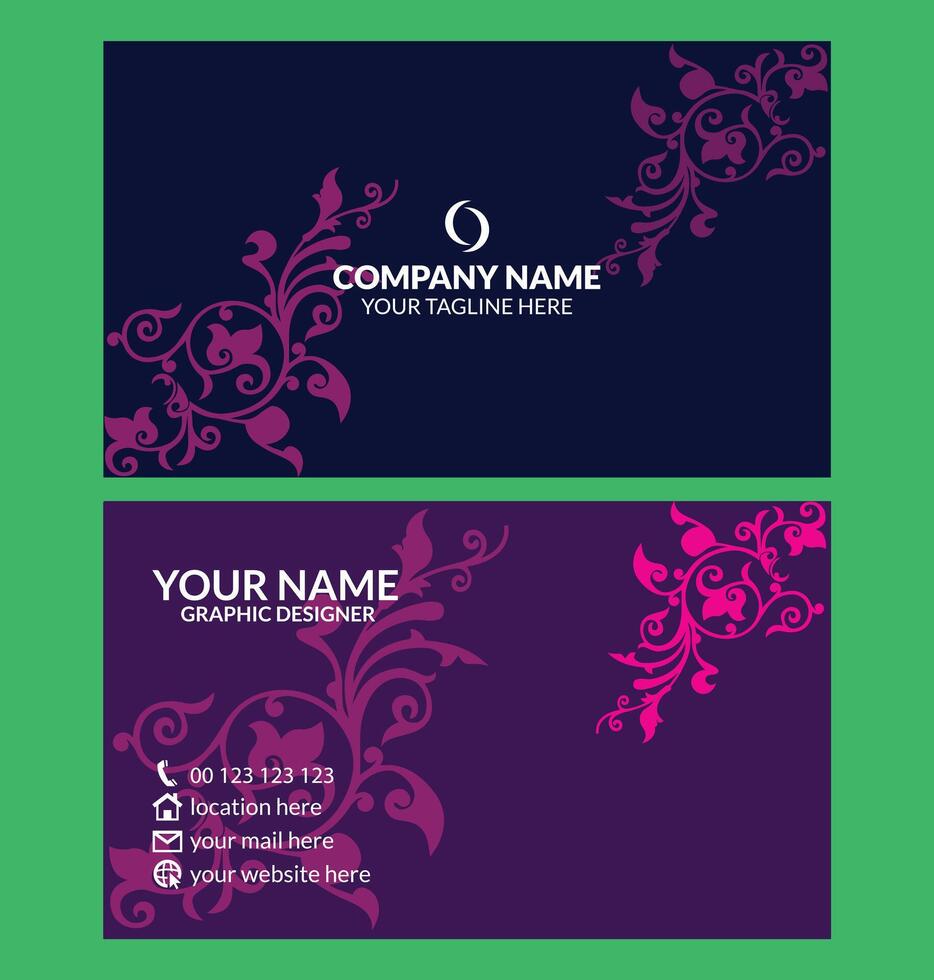 Professional creative business card design template vector
