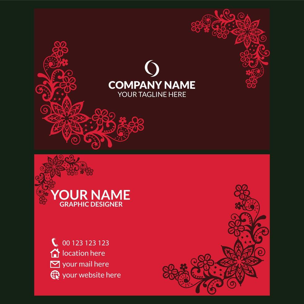 Professional creative business card design template vector
