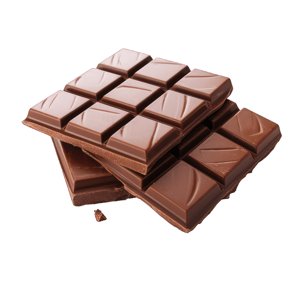 Delicious Milk Chocolate Bar, Smooth, Gourmet Treat with Rich Cocoa Flavor, Perfect for Dessert and Indulgence png