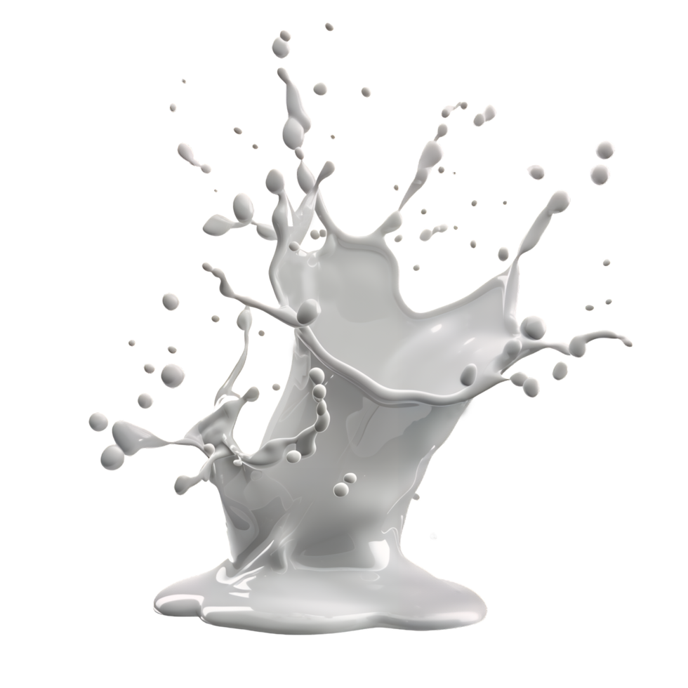 White Milk Splash Isolated on Transparent Background png