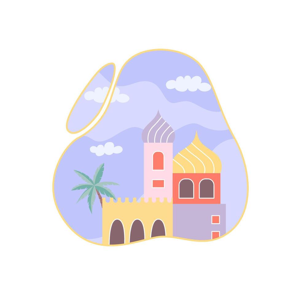 Eid al adha mubarak lettering, Eid mubarak illustration vector