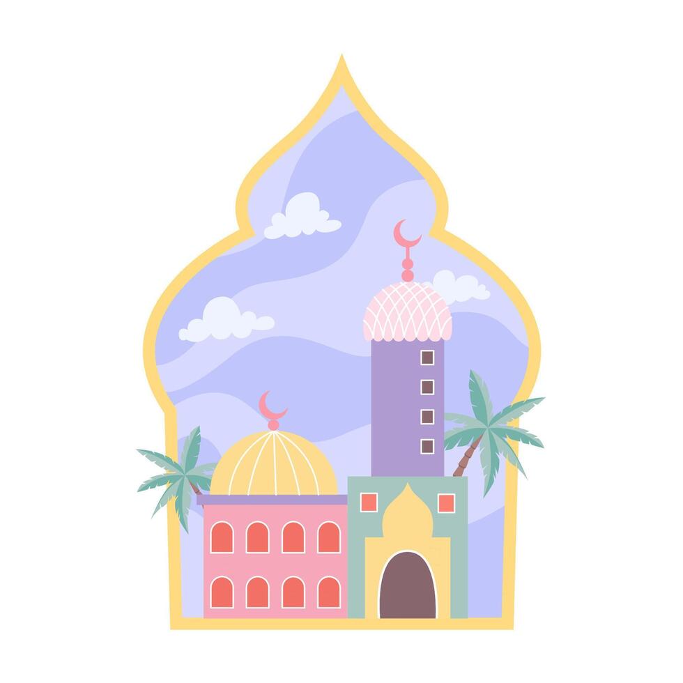Eid al adha mubarak lettering, Eid mubarak illustration vector