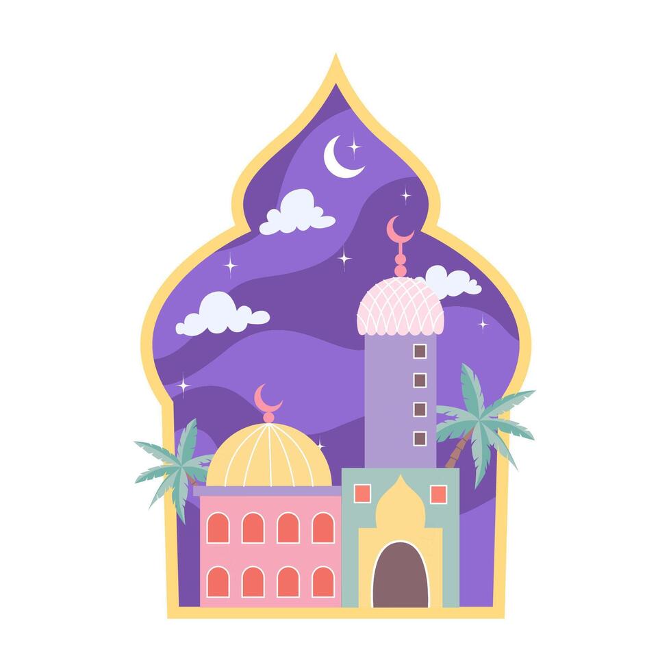Eid al adha mubarak lettering, Eid mubarak illustration vector