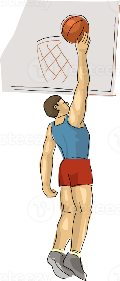 Basketball player illustration png