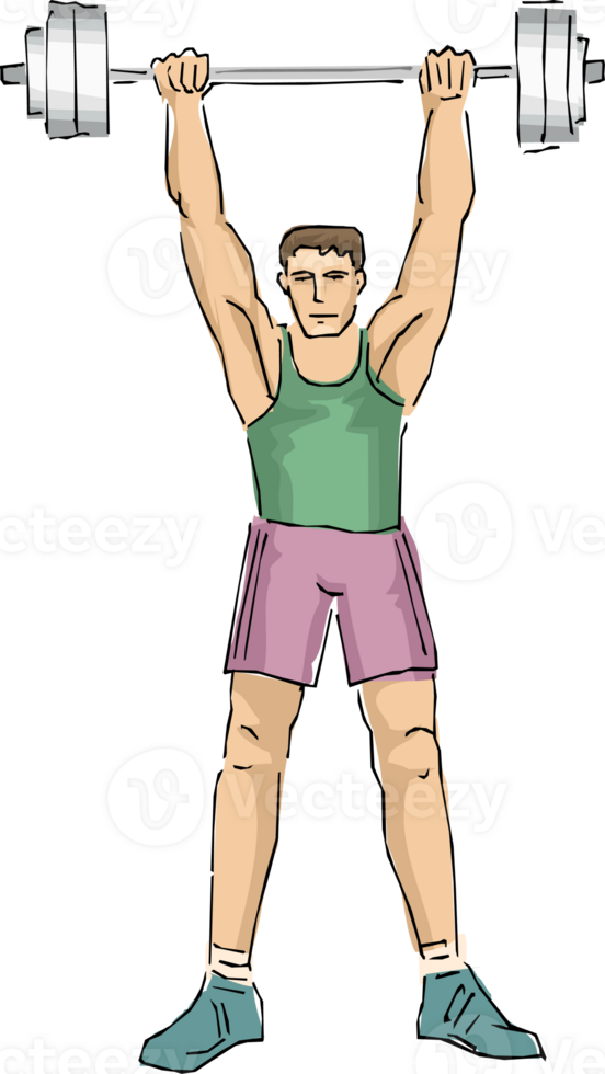 Weightlifter man player png