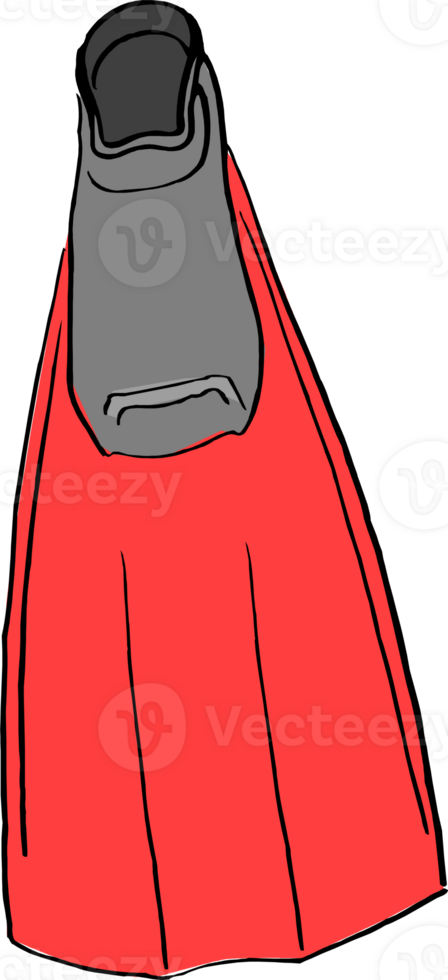 Red diving shoes png