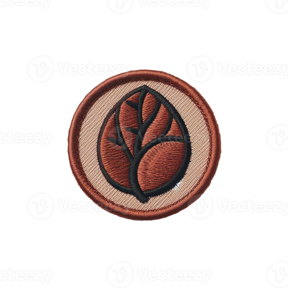 Brew a statement with this embroidered coffee patch with transparent background png