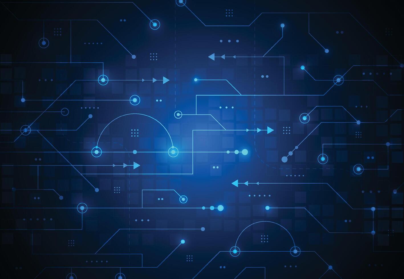 Abstract background with technology circuit board texture. Artificial intelligence electronic board. Communication and engineering concept vector