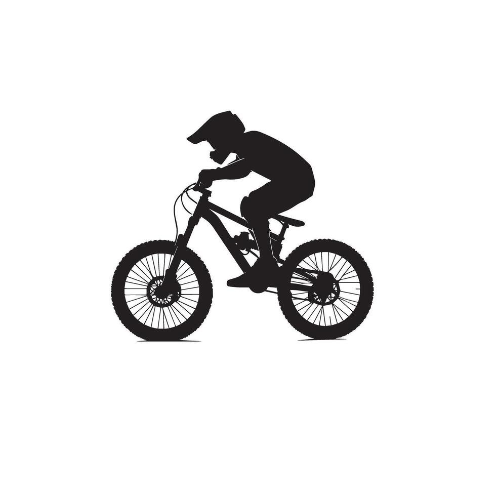 Bicycle silhouette. Bicycle logo, bicycle illustration on white background. vector