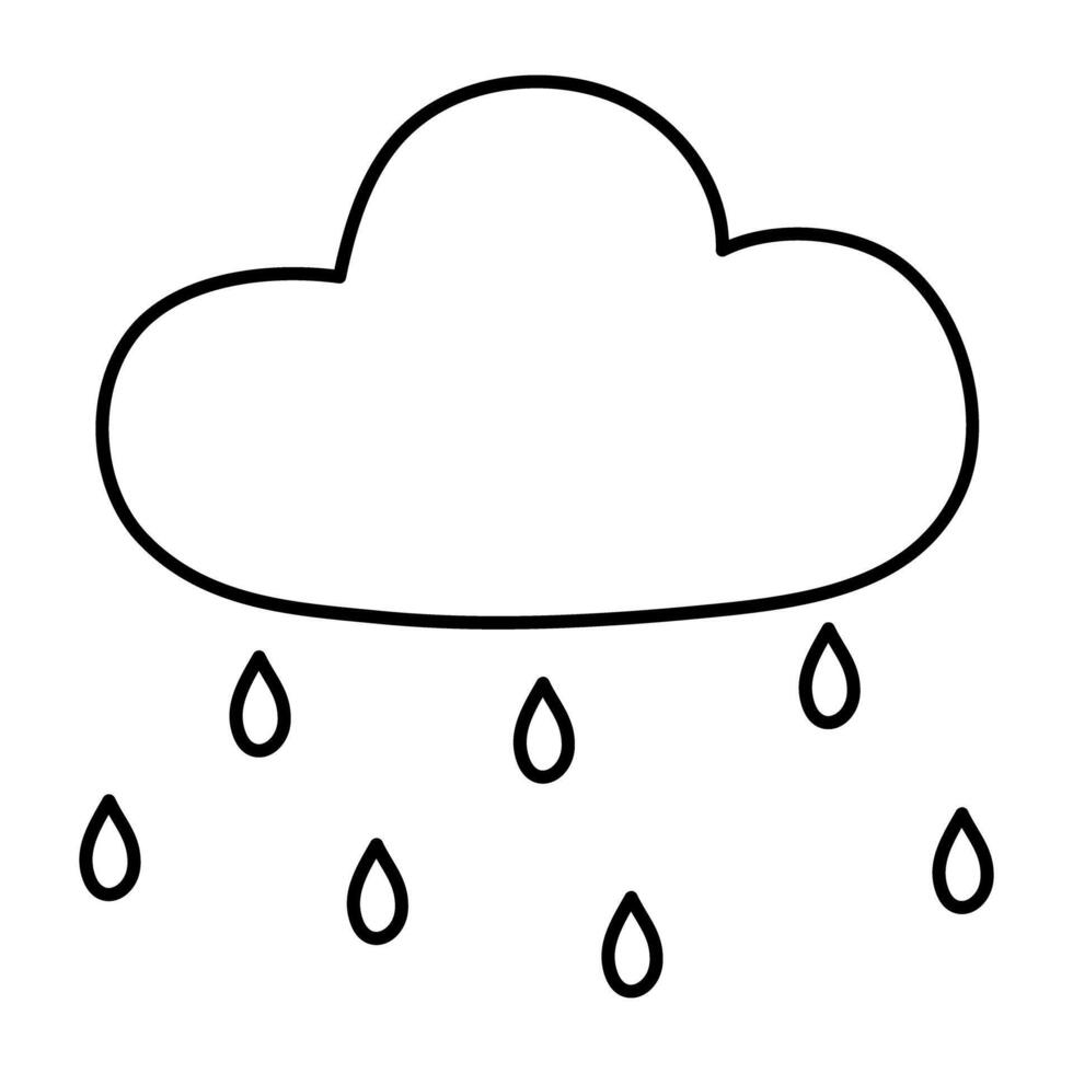 Rainfall icon in flat design isolated on white background vector