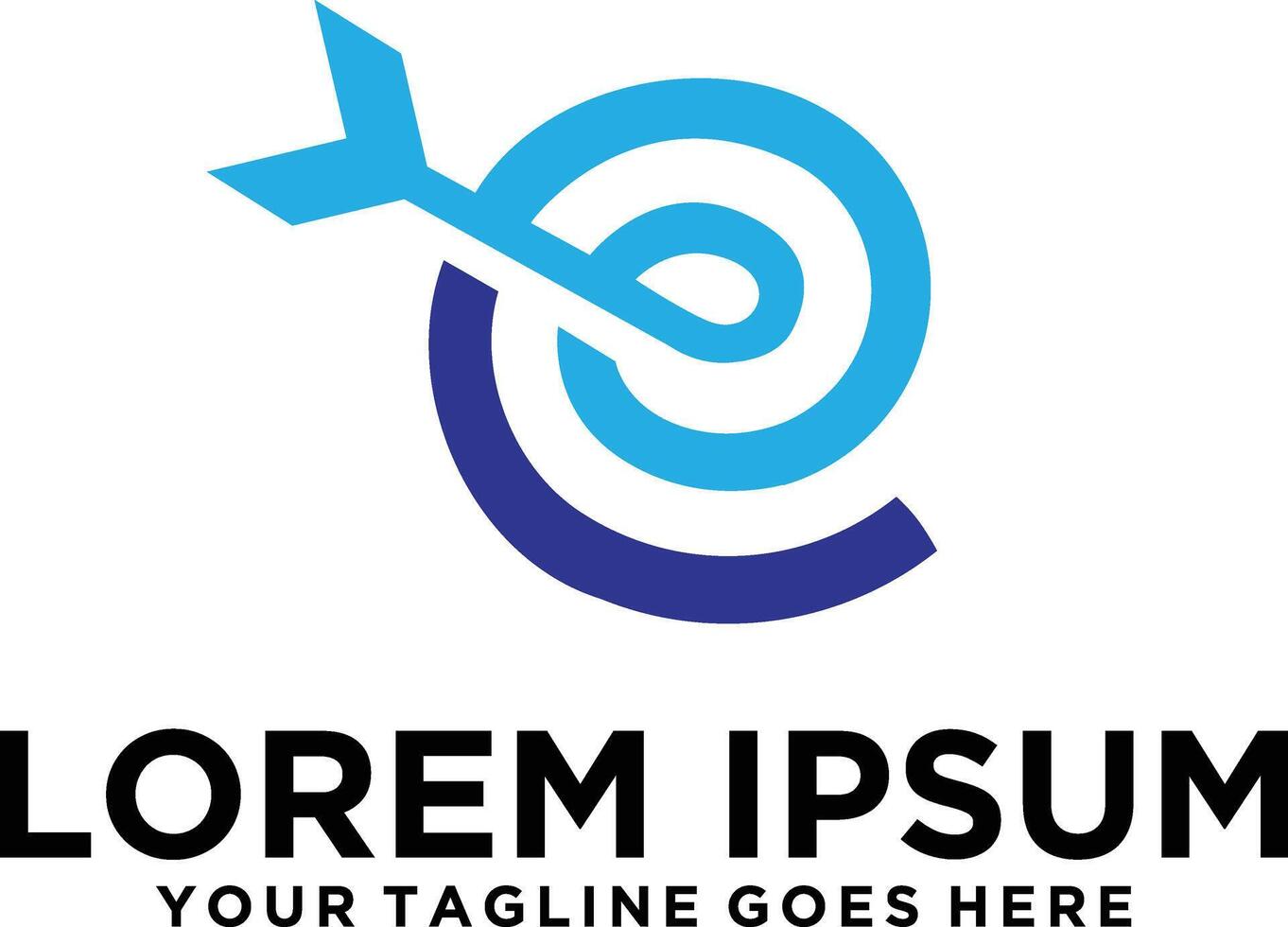 Goals On Targer letter e logo vector