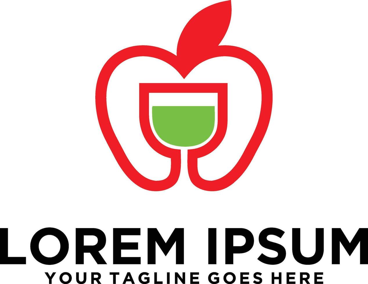 Glass Apple icon logo idea vector