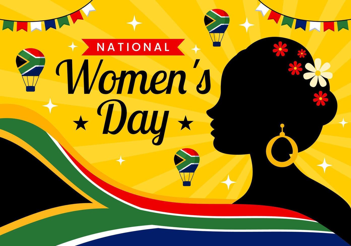 Happy Women's Day in South Africa Celebration Illustration with an