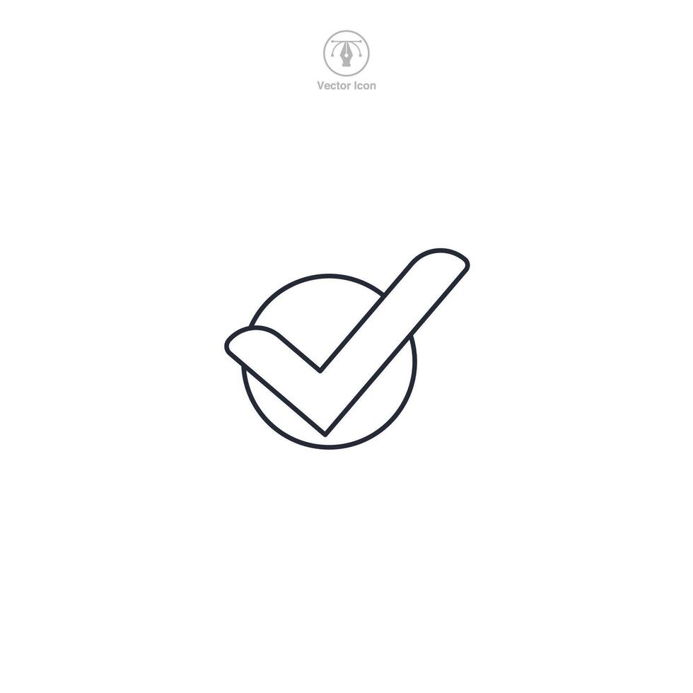 Check Mark Icon theme symbol illustration isolated on white background vector