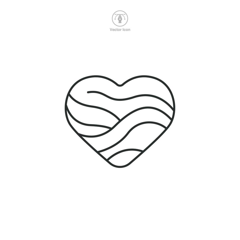 Heart Icon symbol illustration isolated on white background vector
