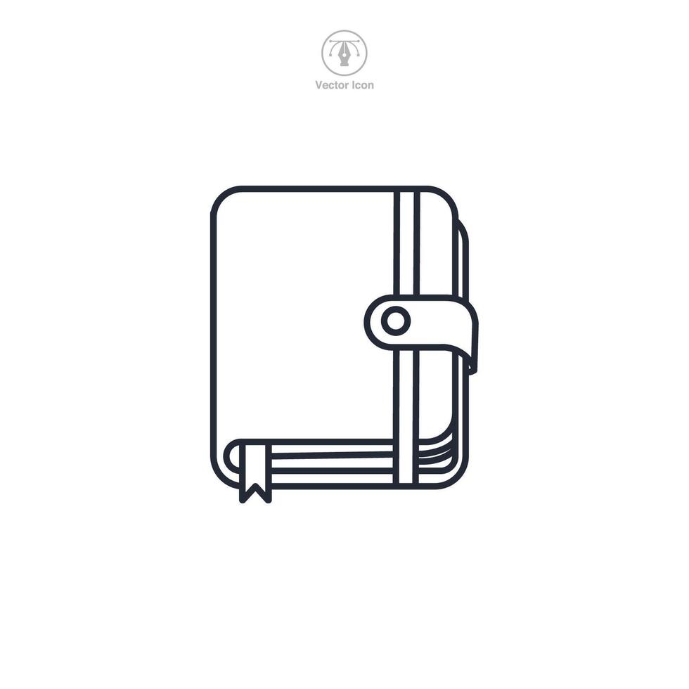 Diary Journal Icon theme symbol illustration isolated on white background vector