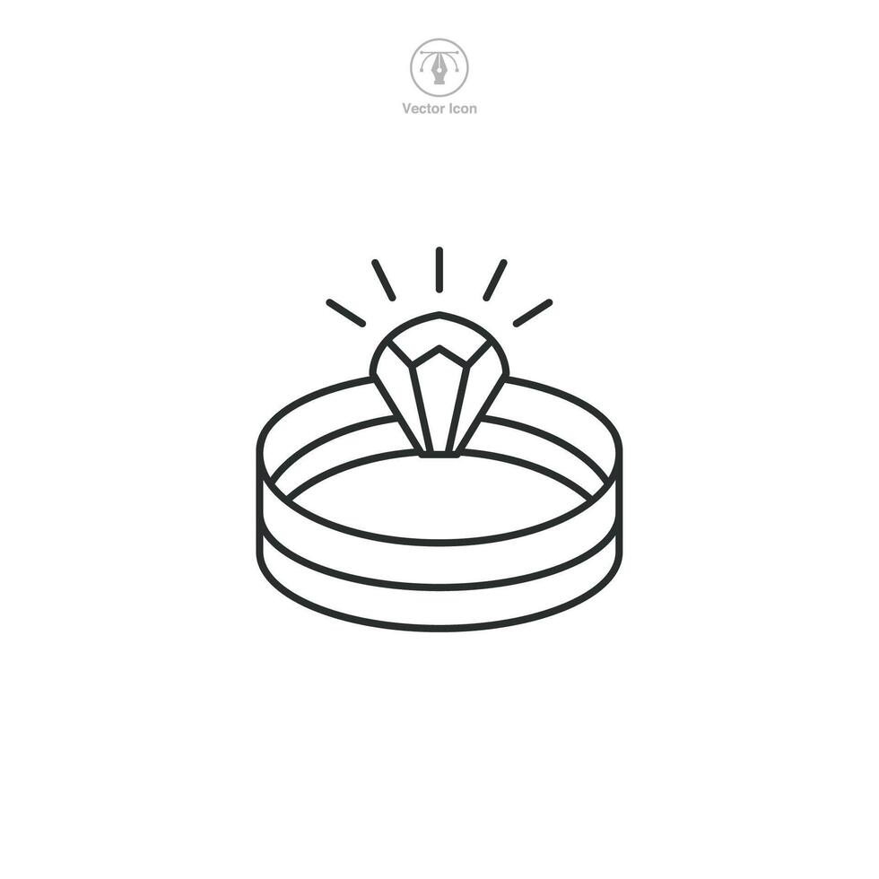 Ring Icon symbol illustration isolated on white background vector